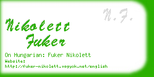 nikolett fuker business card